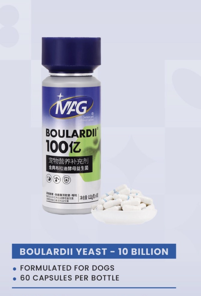 🐶 MAG Boulardii Yeast – 10 Billion(For Dogs) 100亿布拉迪酵母益生菌胶囊（狗用） 