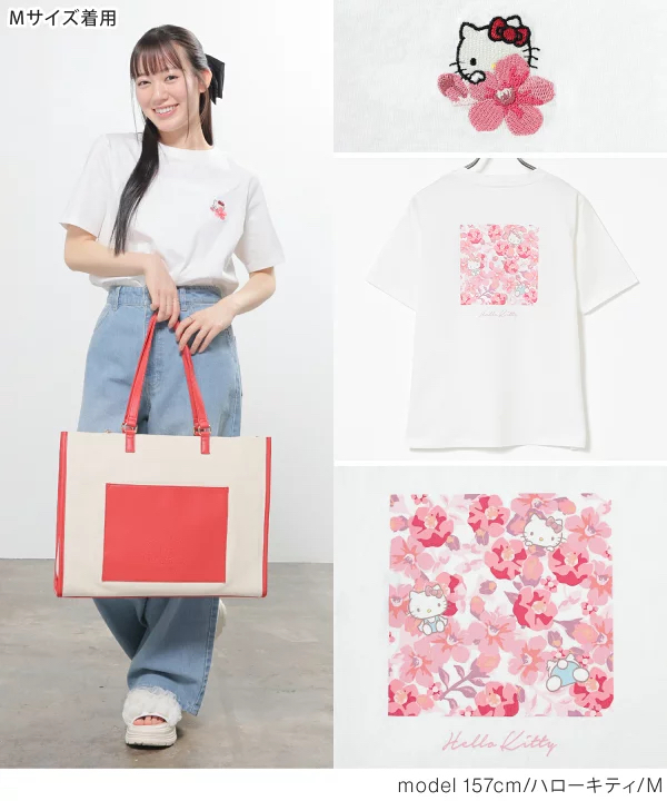 日本預訂📍日本Sanrio色彩花花圖案短袖Tee