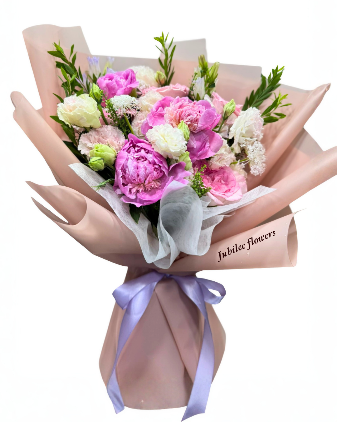粉色芍藥 洋桔梗優雅花束
