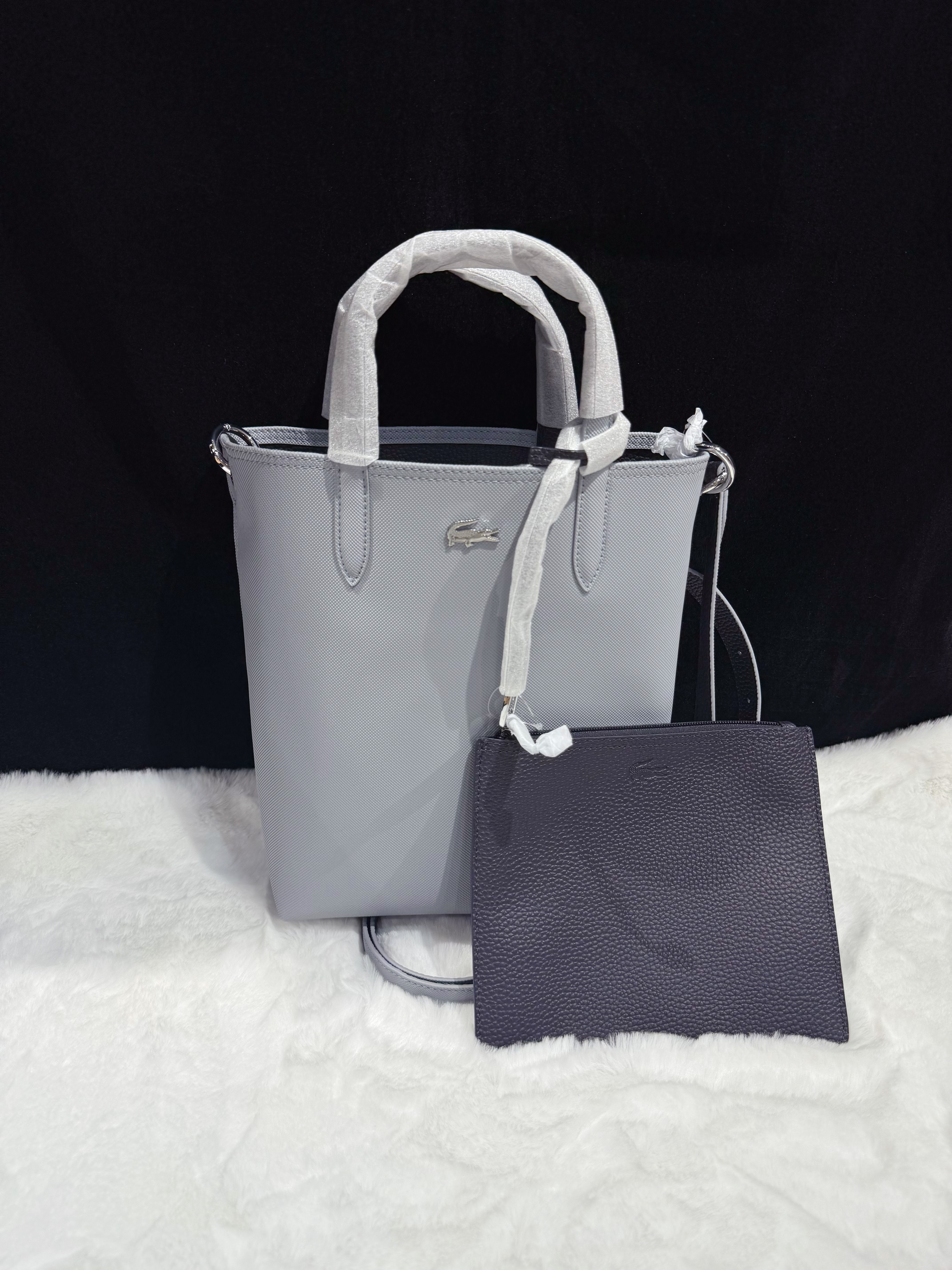 Lacoste Anna tote grey/blk