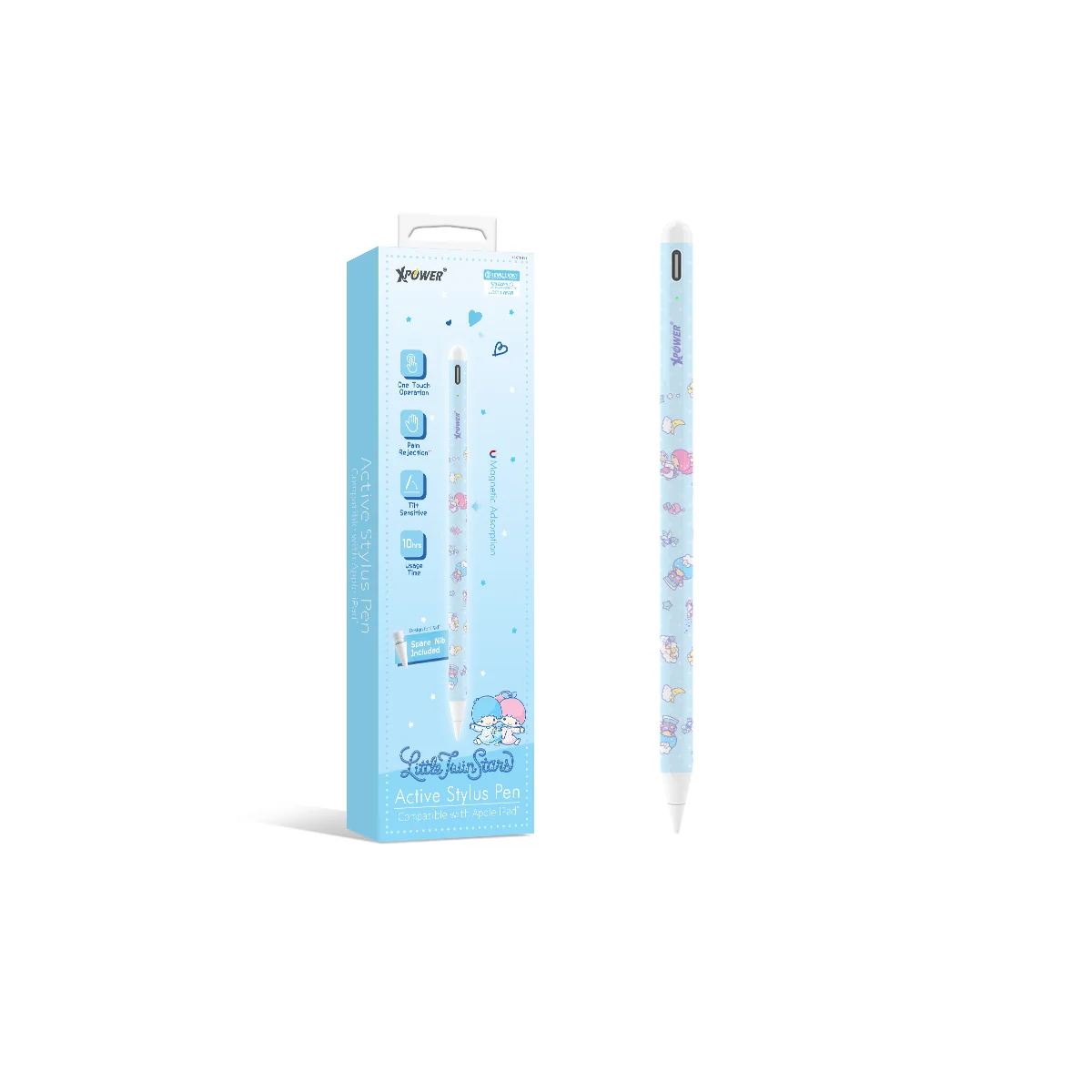 香港行貨  XPower x Sanrio Little Twin Stars ST6 磁吸主動式觸控筆 (iPad 專用)