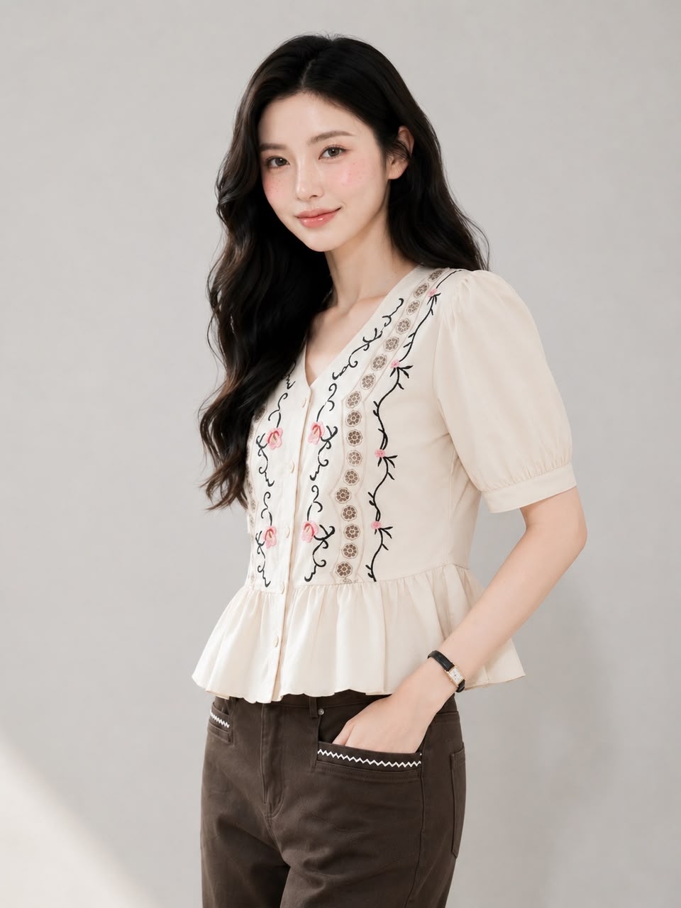 4677 Olivia Straight-Leg Denim Pants