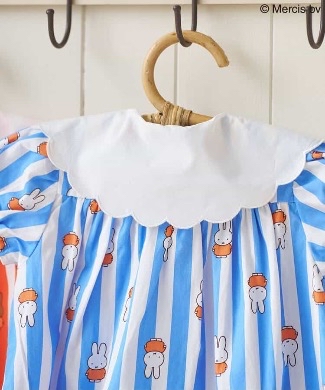 🇯🇵預訂 日本直送🇯🇵Apres les cours x Miffy系列兩色人物滿印條紋翻領連身裙