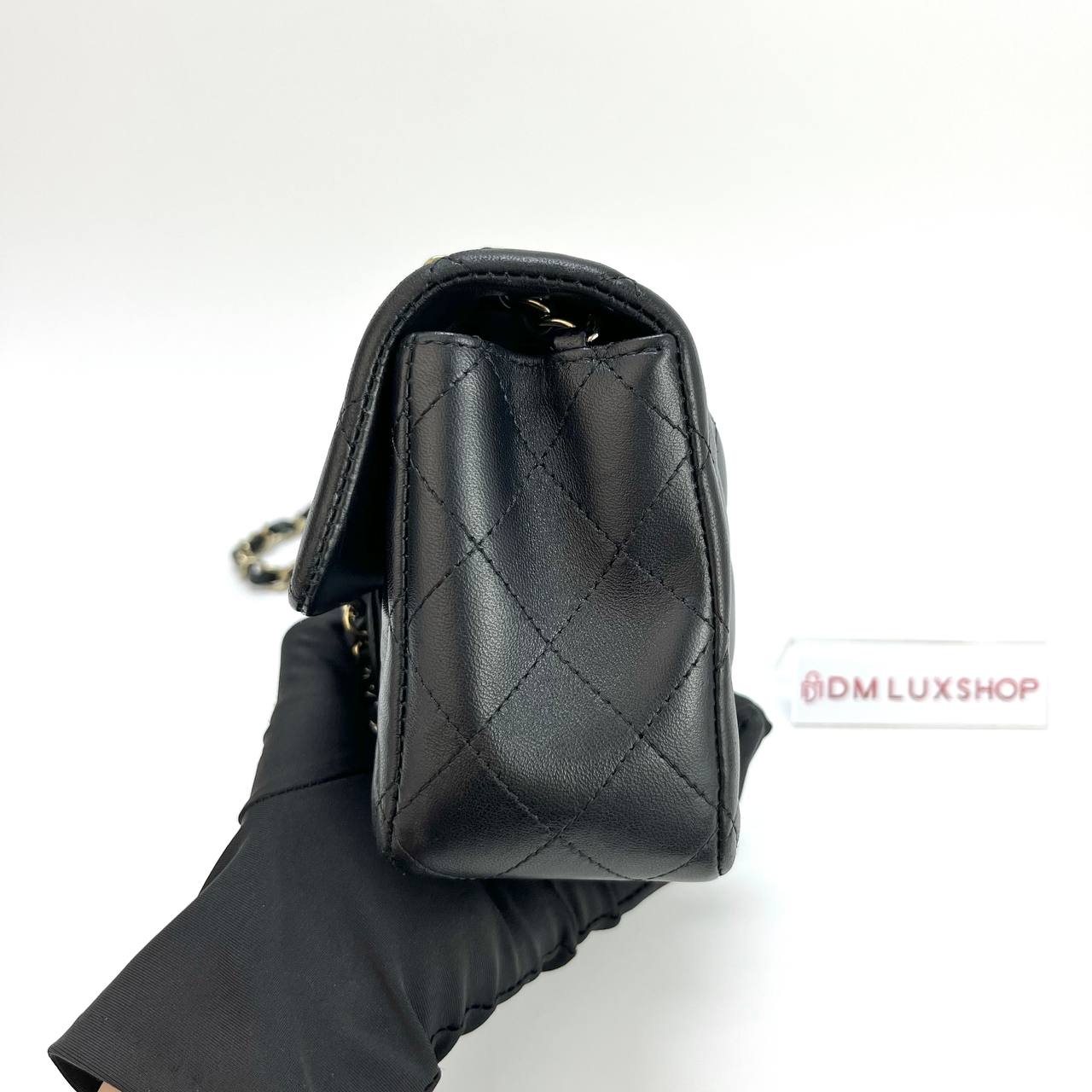 Chanel Black Mini Rectangular CF GHW (Microchip)