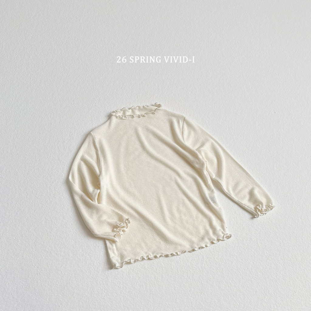 🌸預訂 韓國直送🌸🇰🇷VIVIDI三色輕薄花邊打底長袖上衣