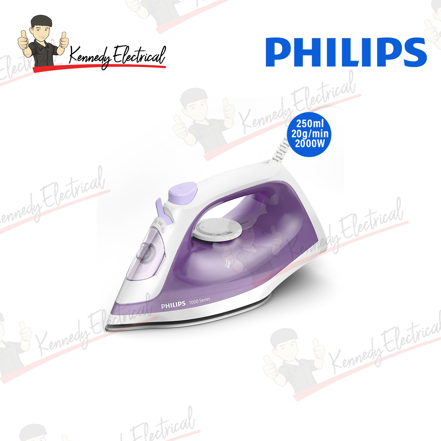 Philips Steam Iron (2000W) Non-stick Soleplate DST1040/30