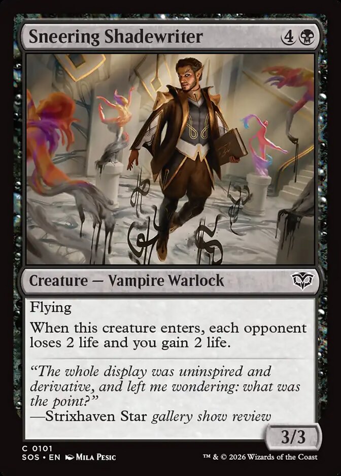 [EN] [Foil] Sneering Shadewriter [SOS-101] C