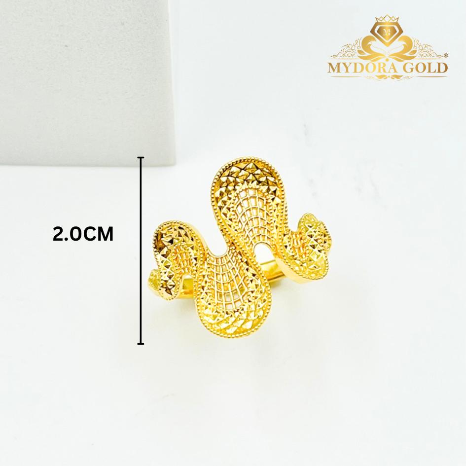 MYDORA Cincin Ombak Cinta Jaring (5G) | EMAS 916/22K