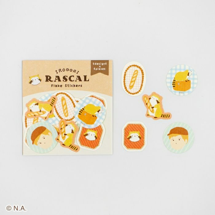 現貨｜IRODORI RASCAL 小浣熊 日本製 和紙貼紙 (野餐 QSA358)