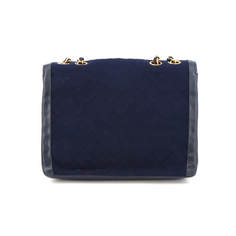 Chanel Vintage Matelasse Coco Mark Single Chain Flap Bag
