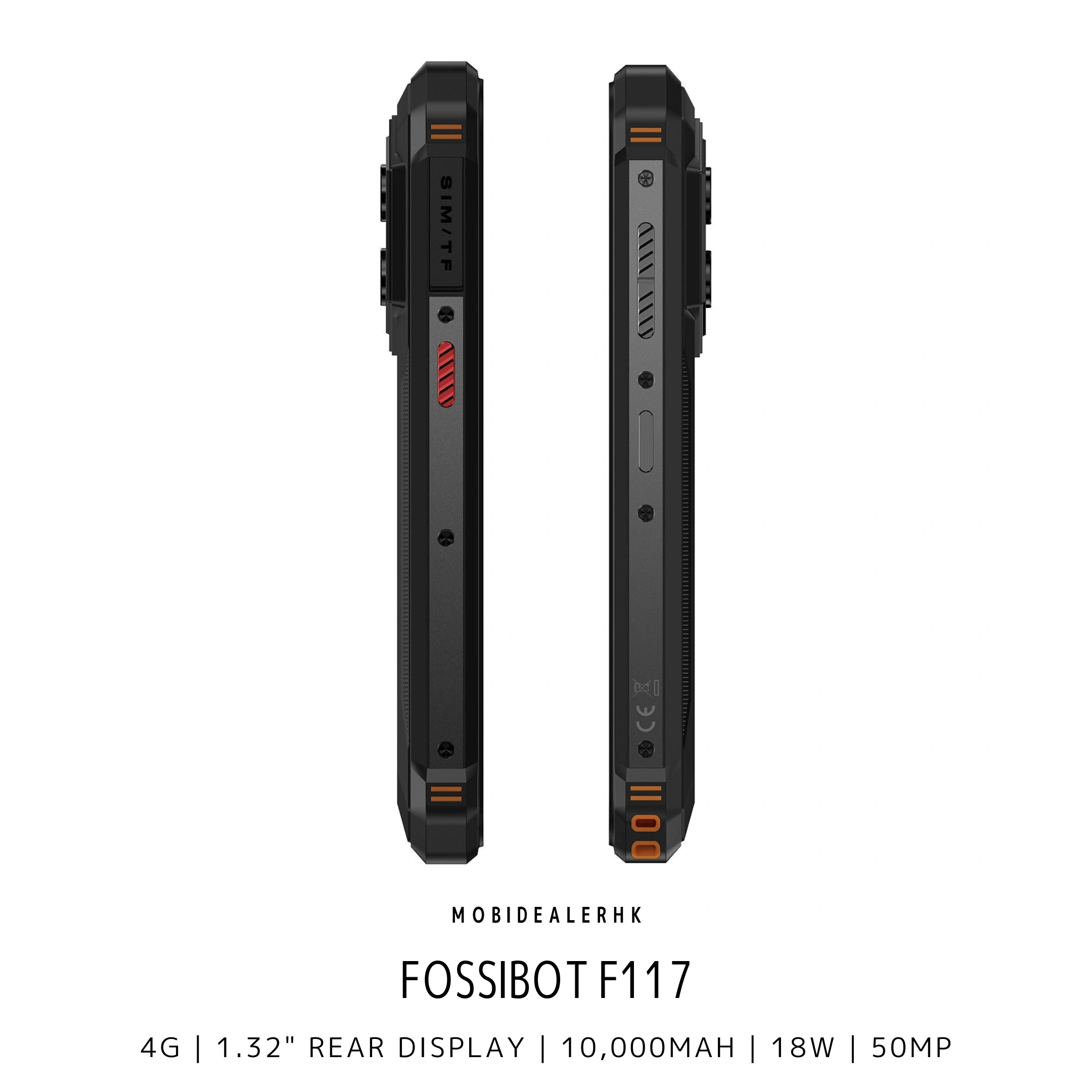 Fossibot F117 | 4G | 三防手機 | 1.32吋副屏 | 10000mAh | 50MP