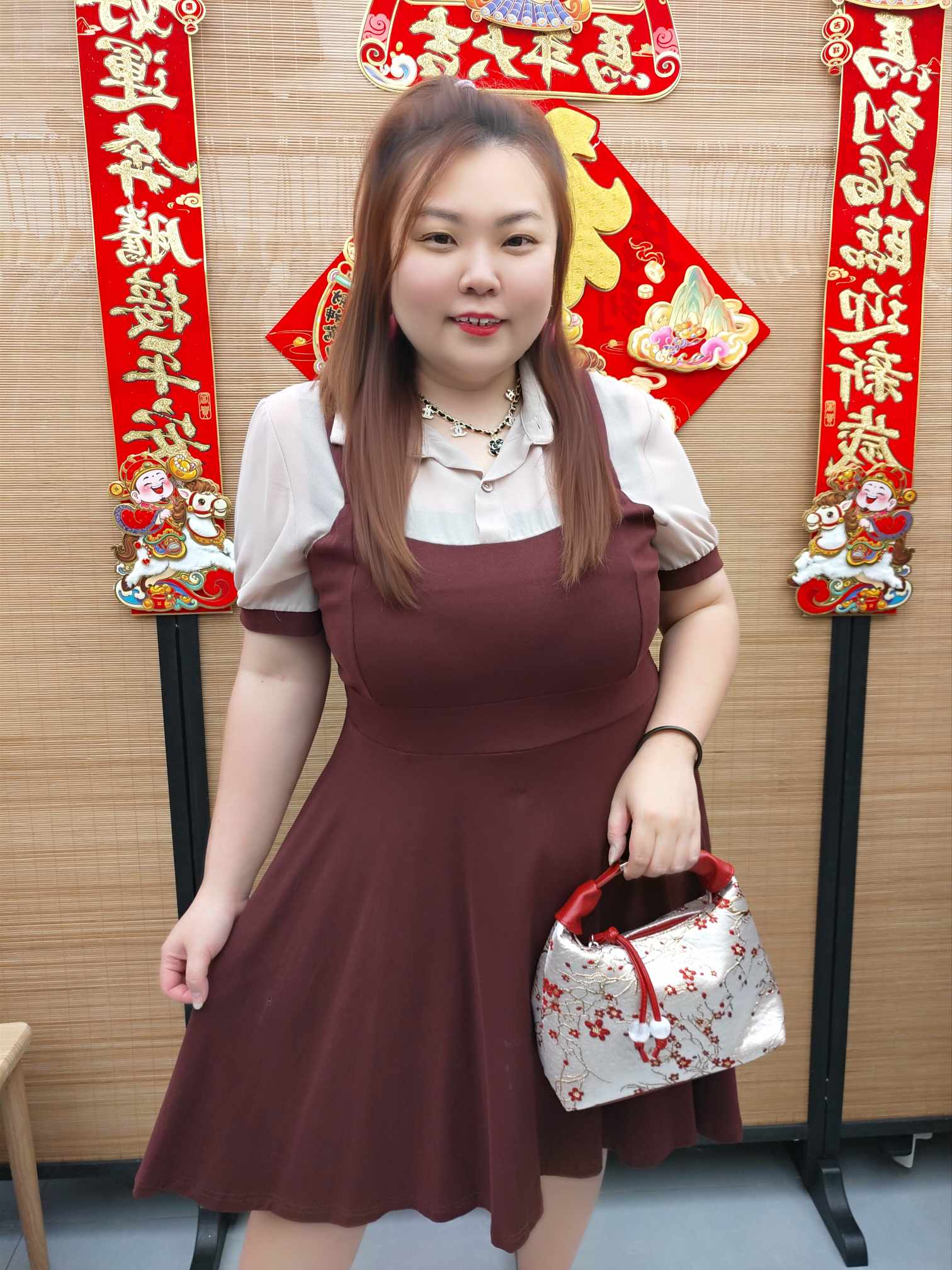 DDG01 TW#8721 假两件淑女设计连衣裙