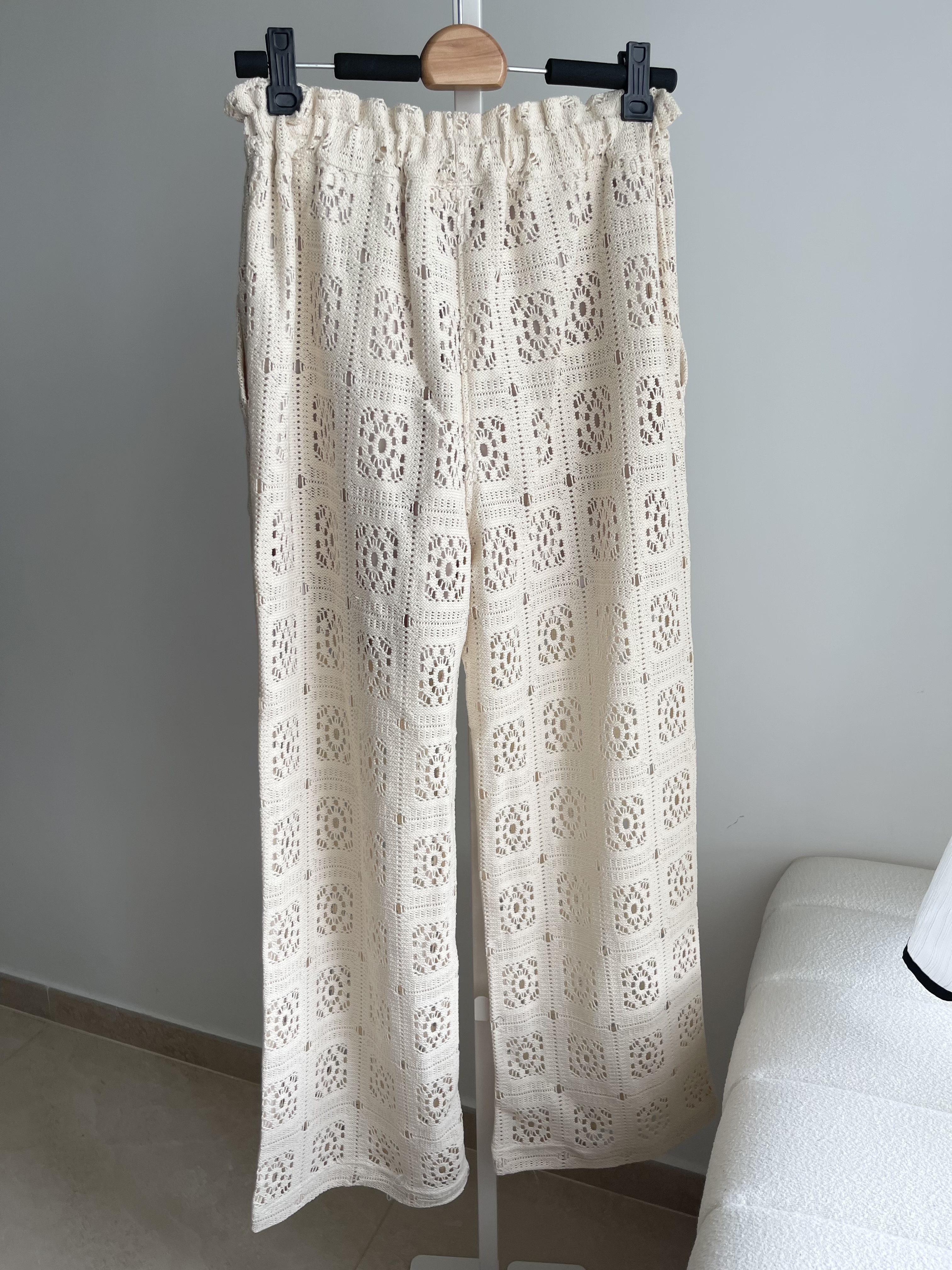 Crochet straight leisure pants 