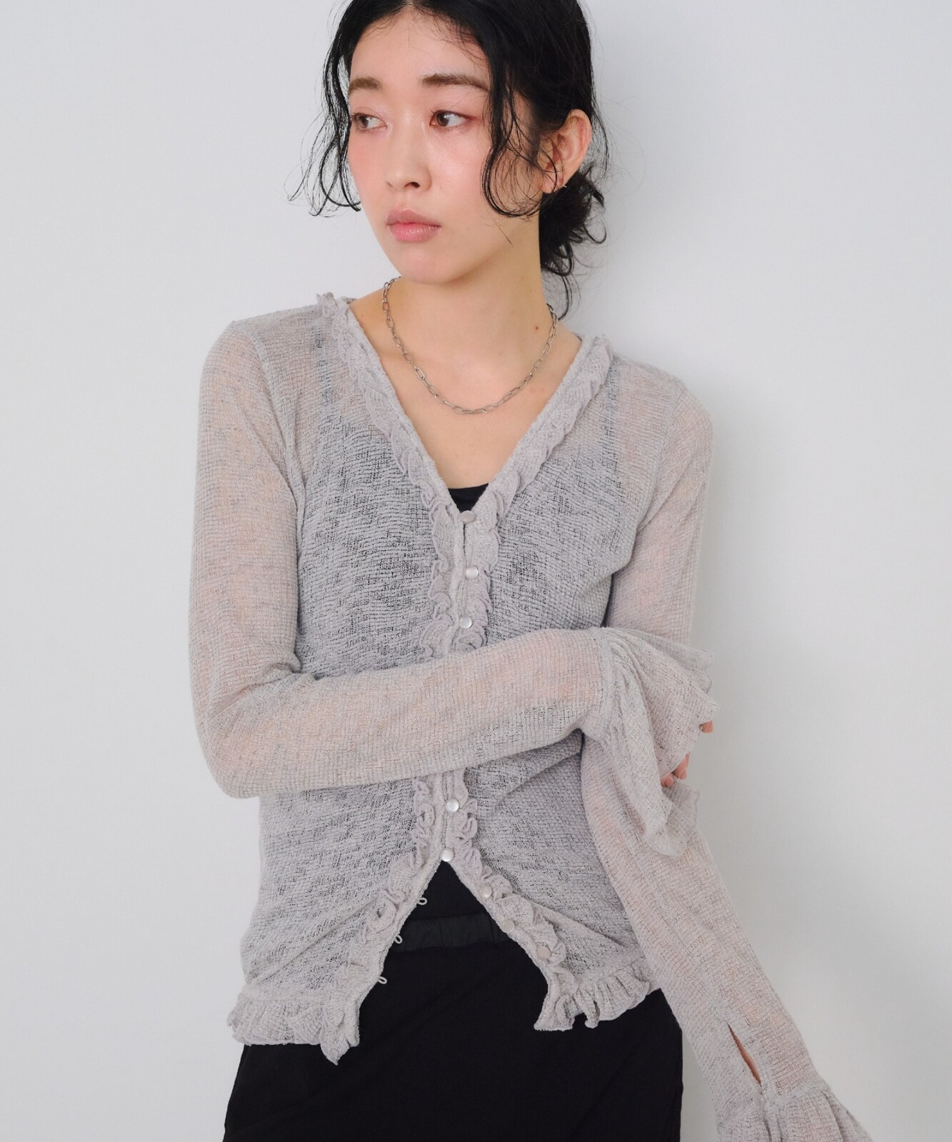 Ruffle針織薄衫【JT030】