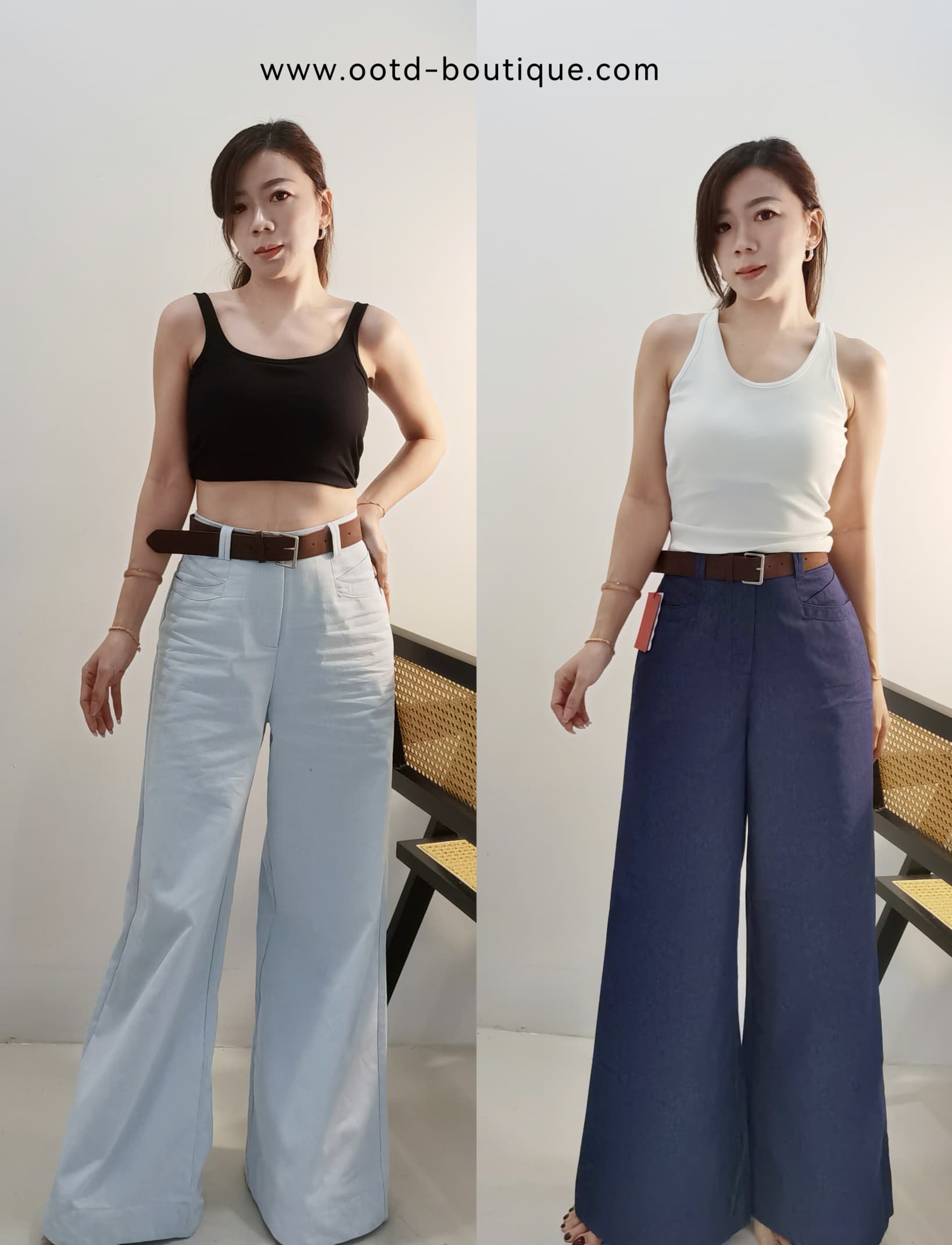 99150 PREMIUM LONG PANT 仿牛仔色直筒宽长裤