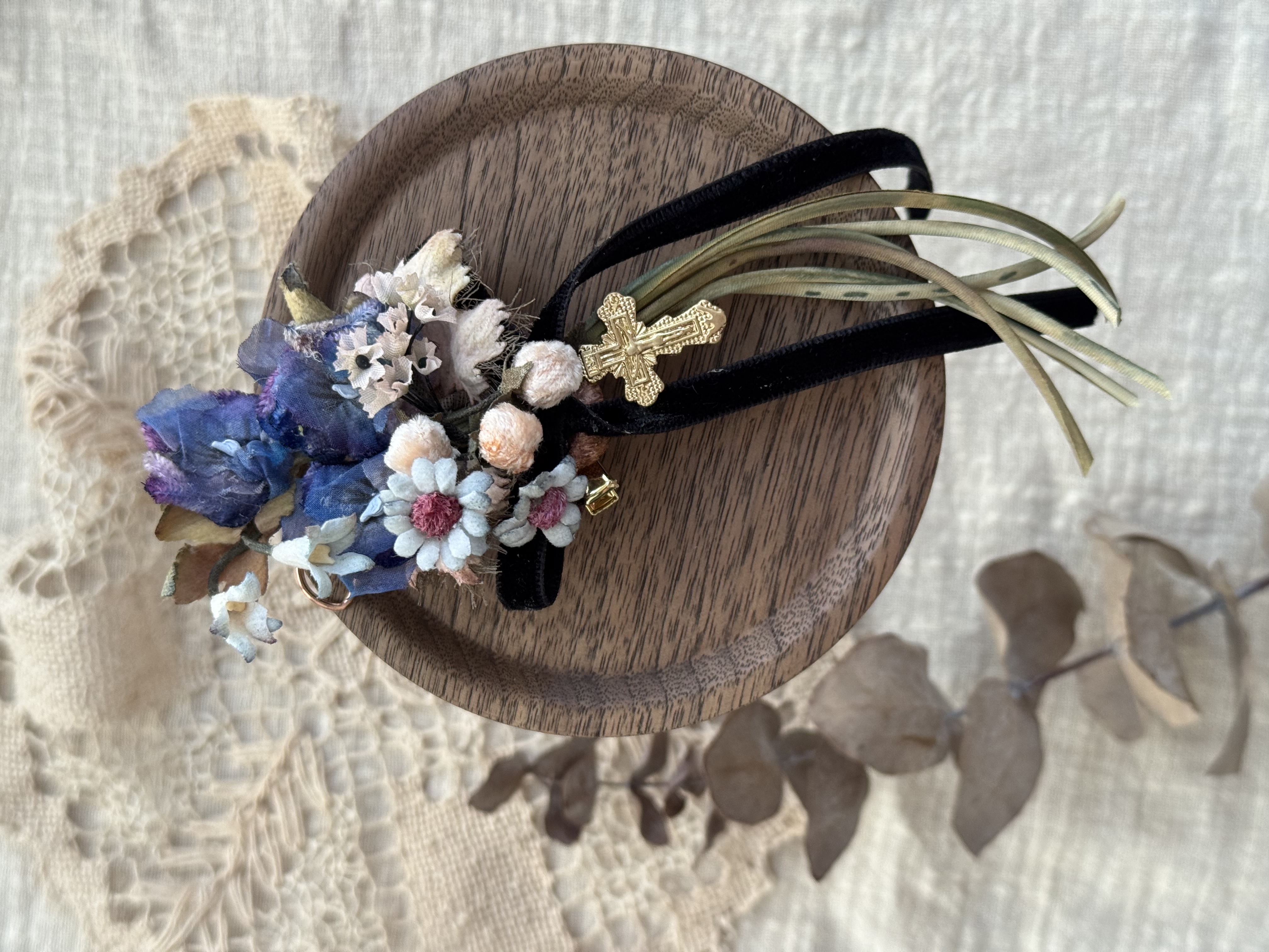 Miss Summer三色堇胸針+髪夾