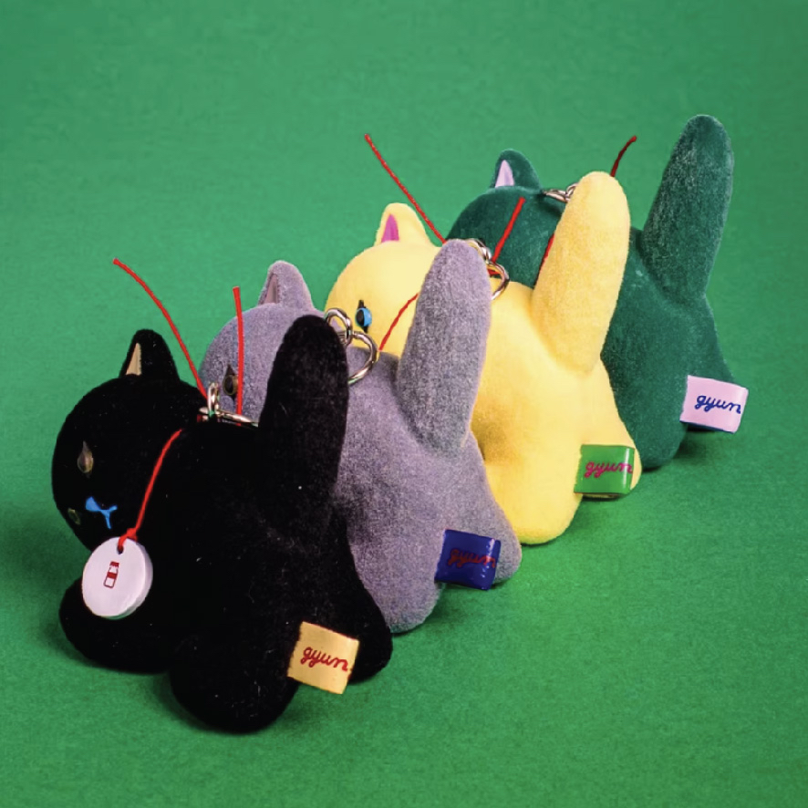 gyunyuya霧絨貓咪掛件