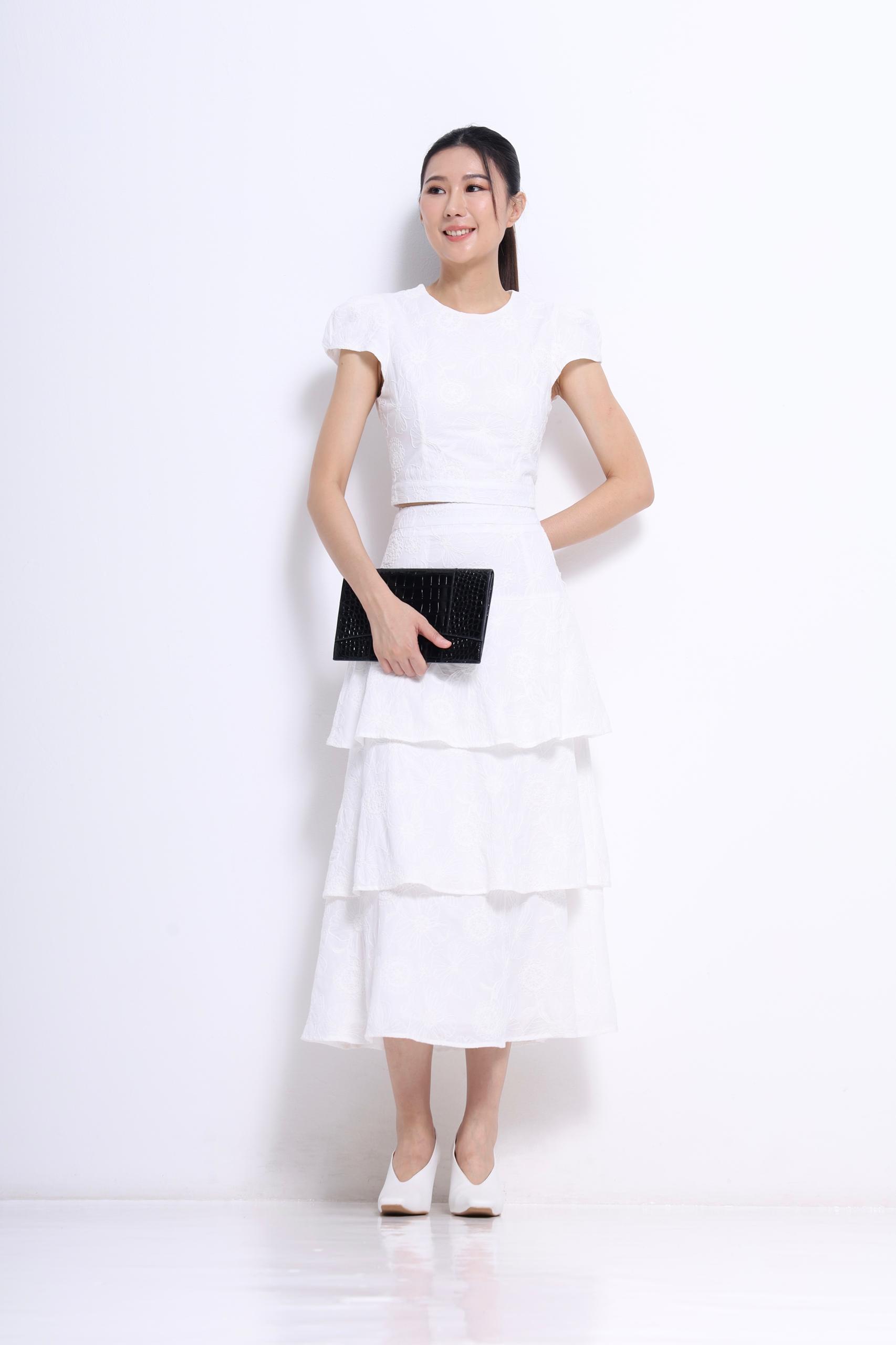 CB2740 Golden Dot Cap Sleeve Blouse