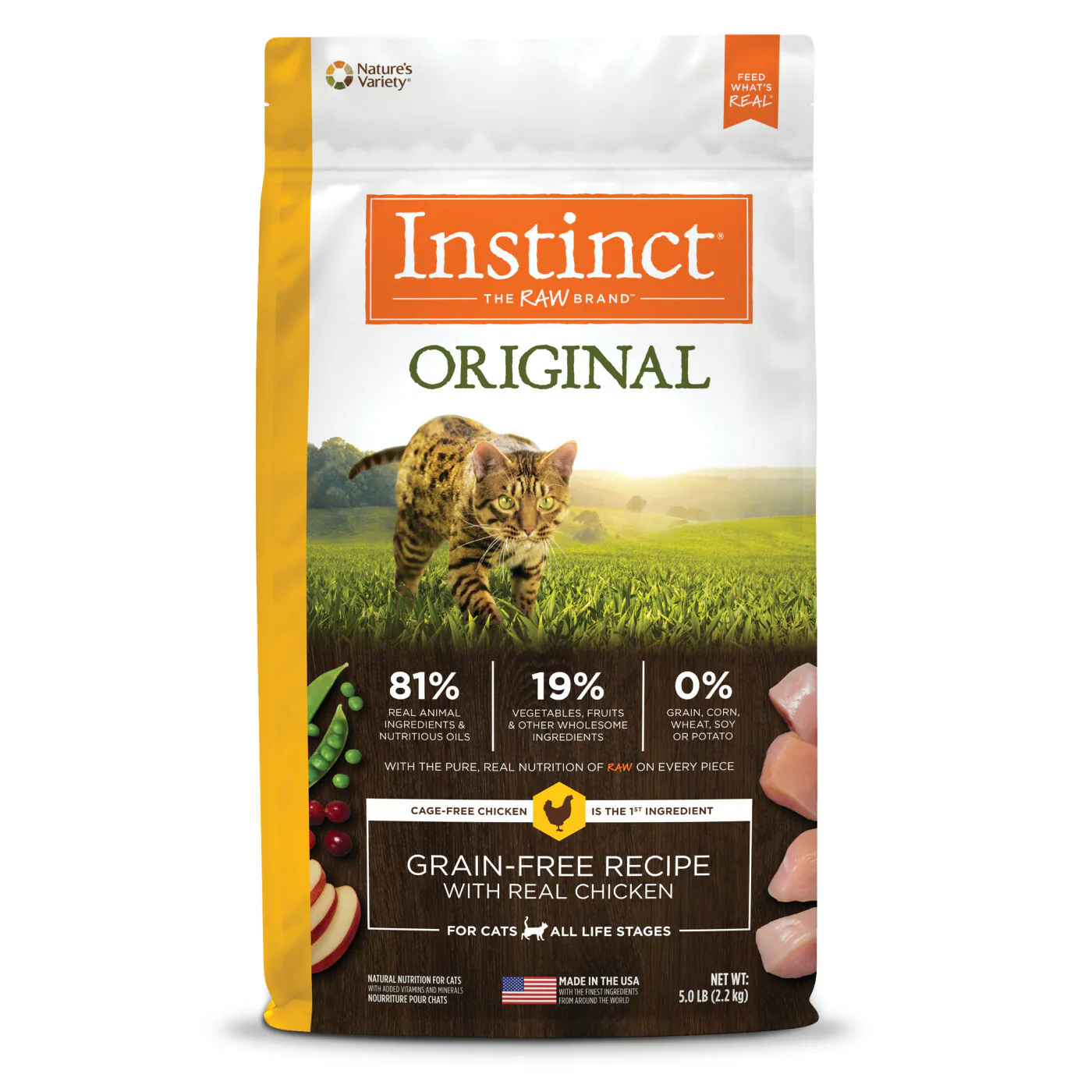 Instinct本能 經典無穀物系列(貓乾糧)  雞肉配方 5Lbs