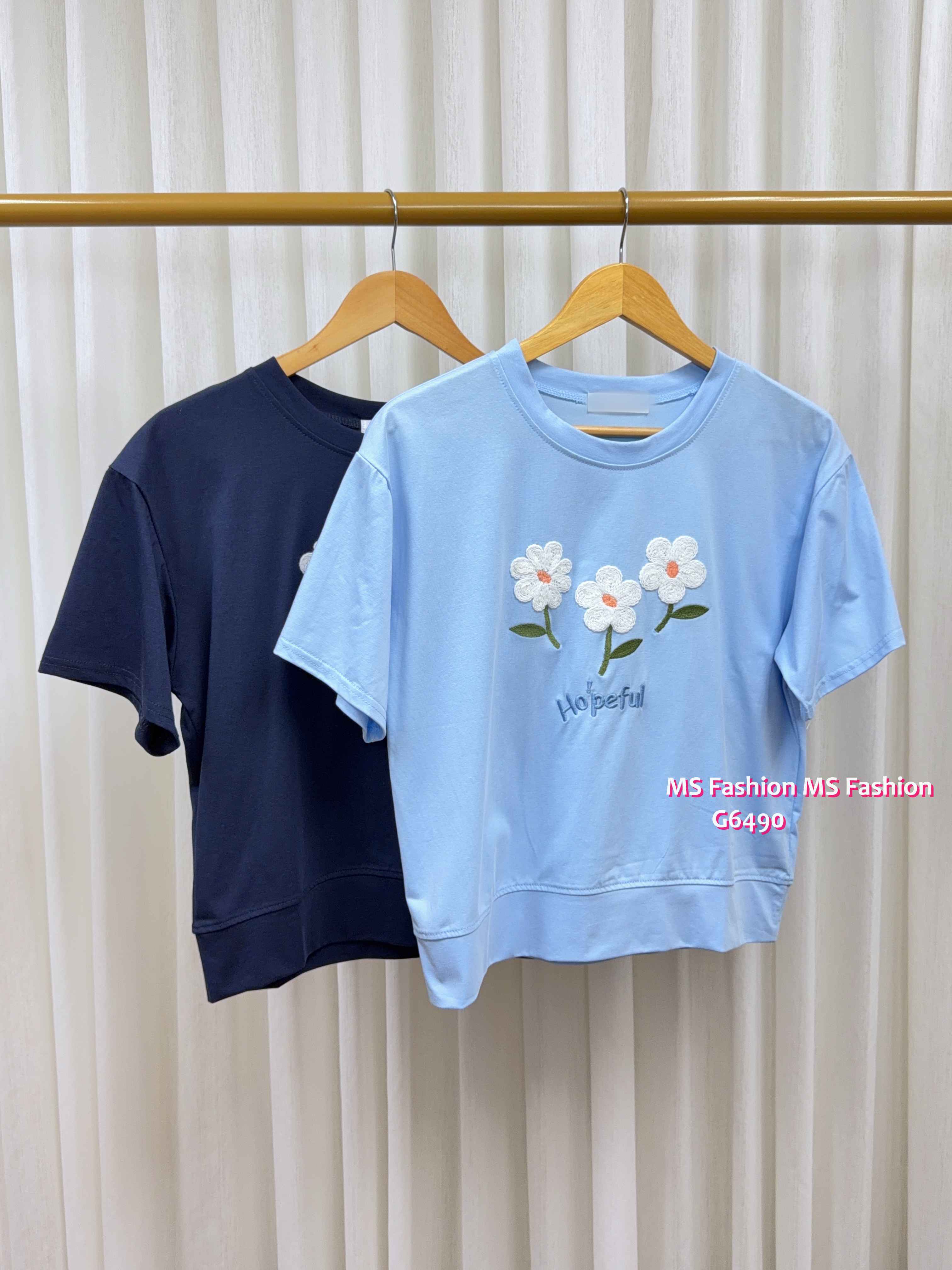 G6490 刺繡小花top