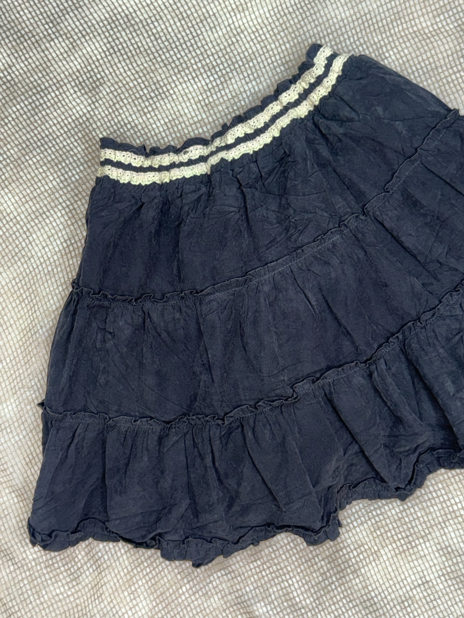 Vintage Black Tiered Cake Skirt