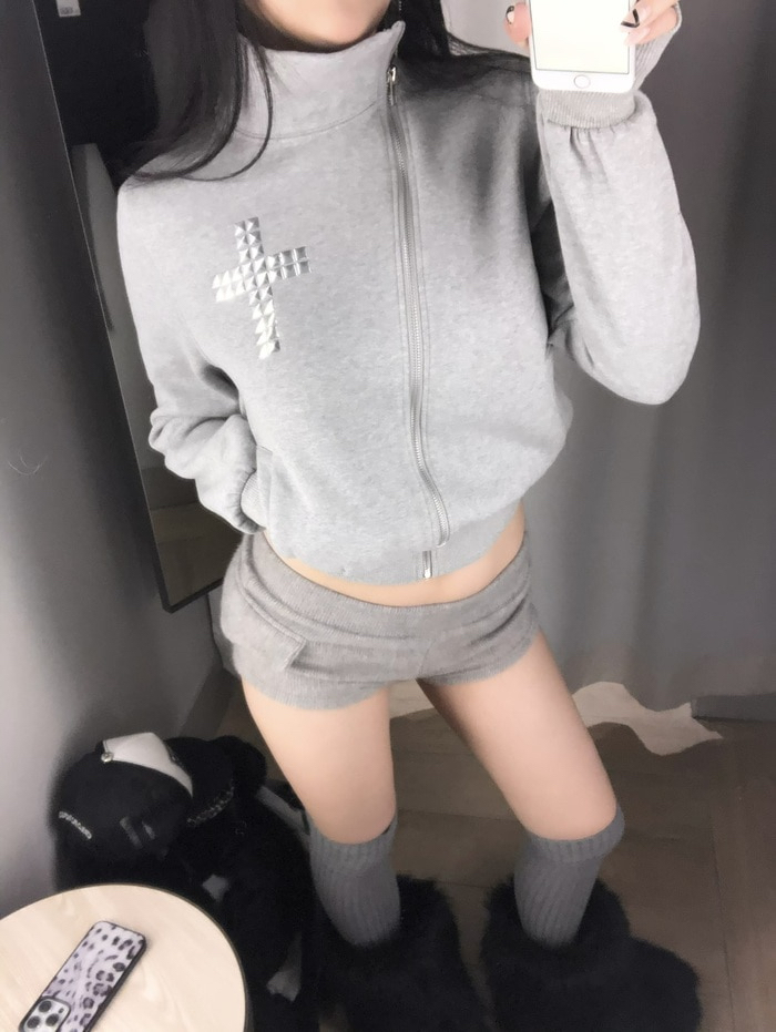 Wool-Blend Micro Shorts