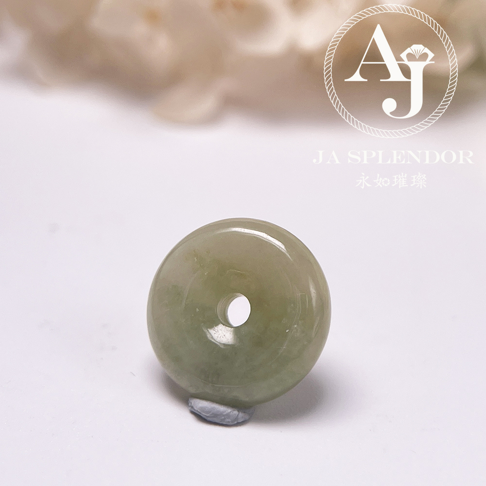 JN-493 天然翡翠A玉 秋香黃小平安扣