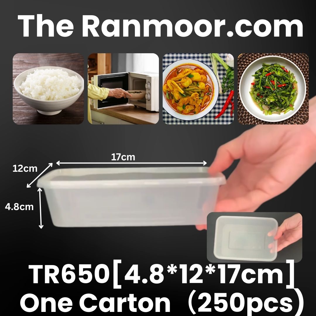 The Ranmoor丨 TR650丨One Carton 250pcs [4.8*12*17cm]丨Food-Grade PP Container