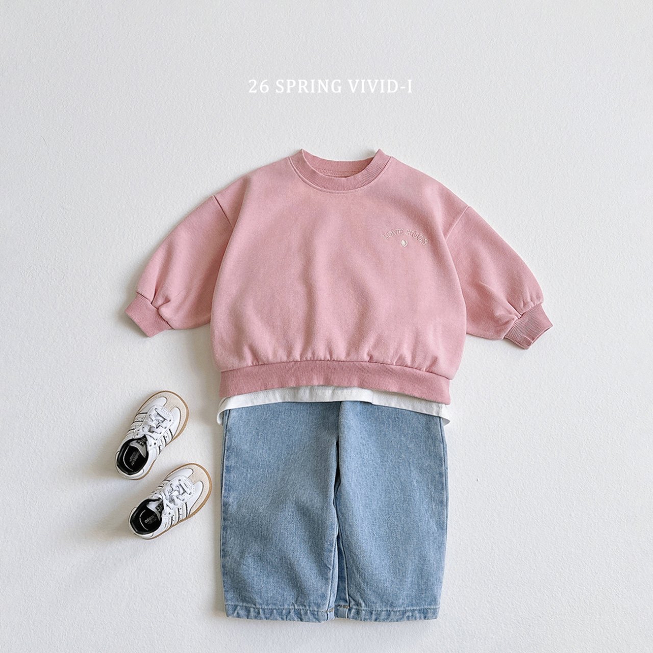 🌸預訂 韓國直送🌸🇰🇷VIVIDI四色愛擁抱刺繡長袖上下套裝