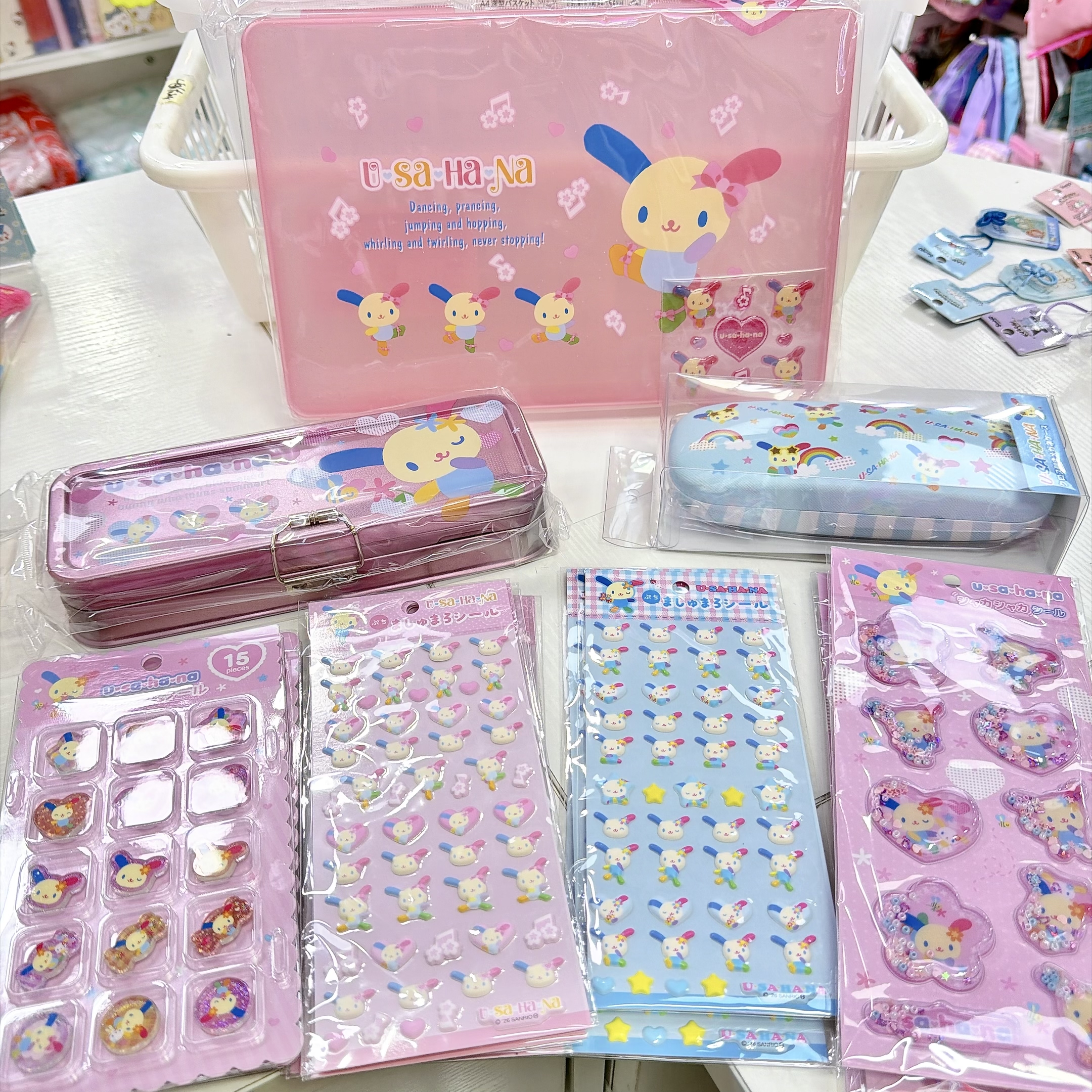 日本直送日本Sanrio  usahana 新款文具產品貼紙￼