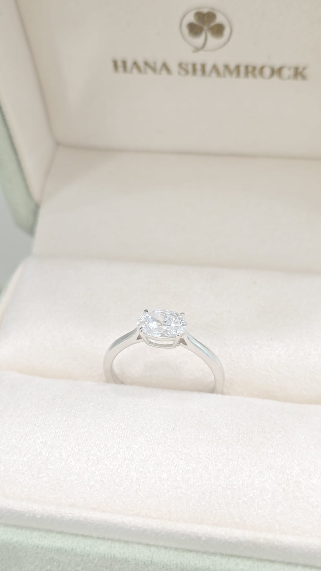 18K白培育鑽石戒指 D1.0ct W2.65g S15#