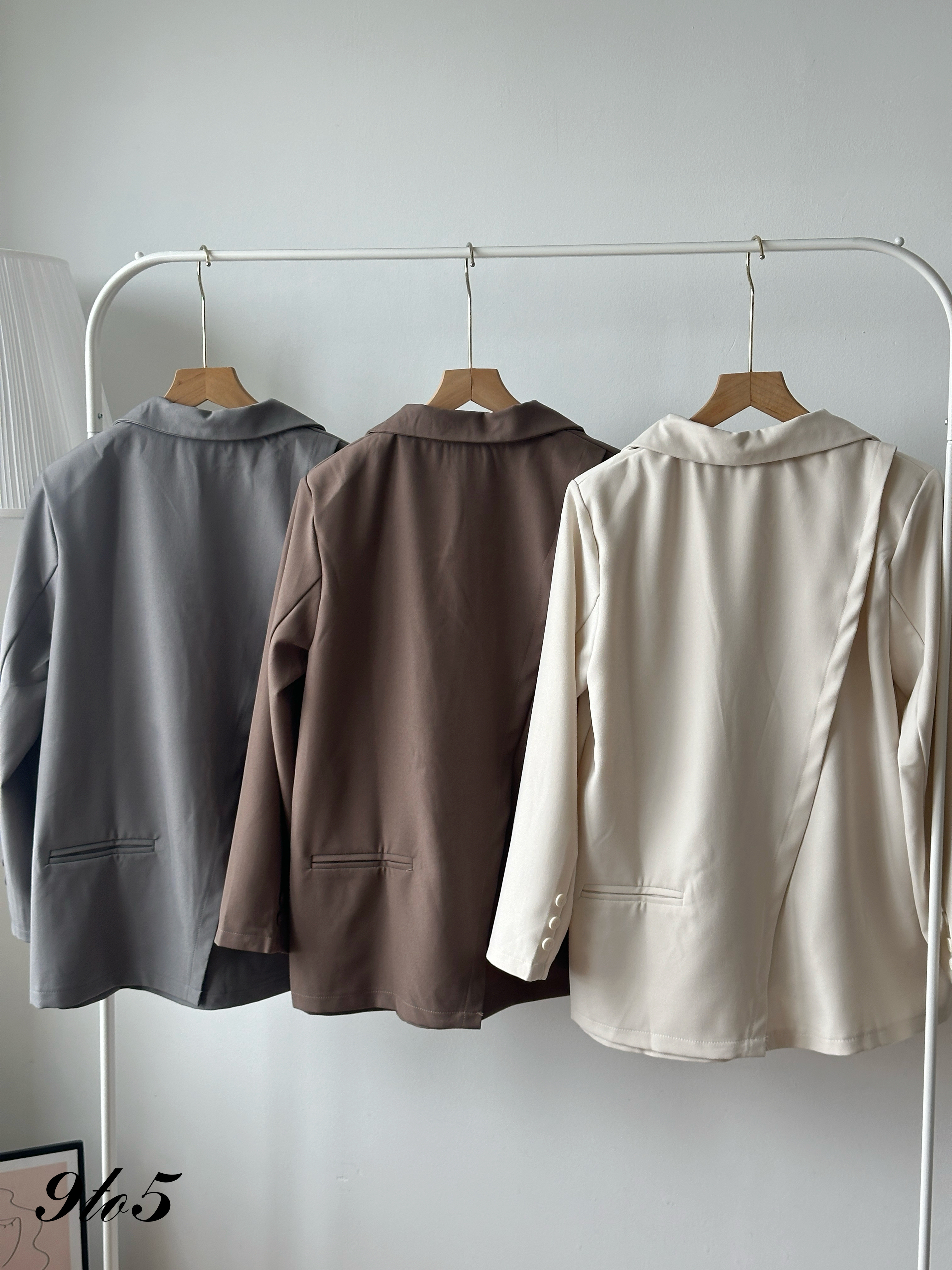 T4349 Long Sleeve Oversized Blazer - 3 Colors 