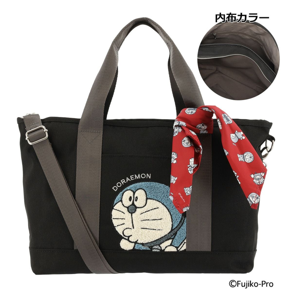  [訂貨] 多啦A夢手袋 斜孭袋 2WAY Bag 毛絨刺繡 L size 