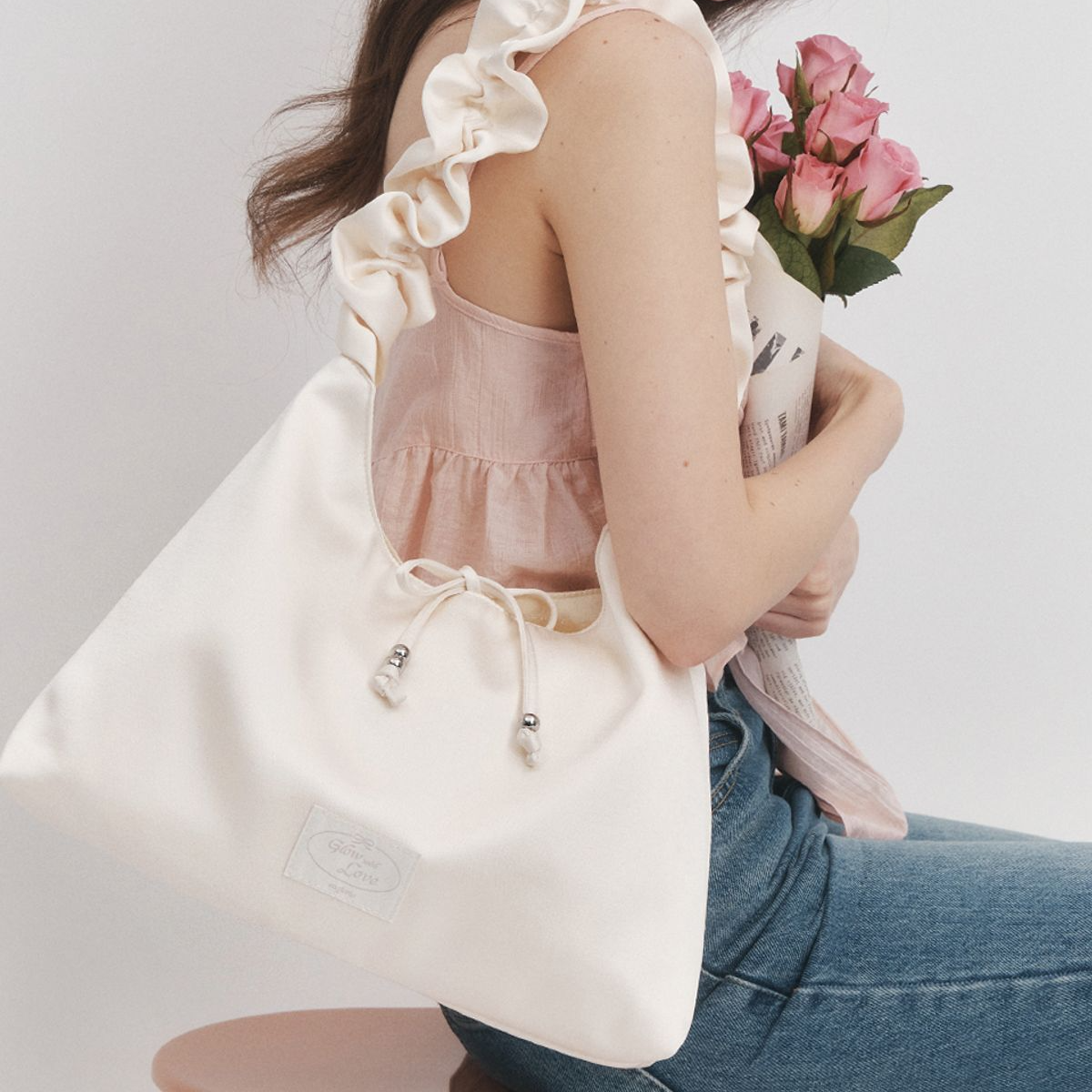 [ENGBROX] bloom shirring shoulder bag (2種)