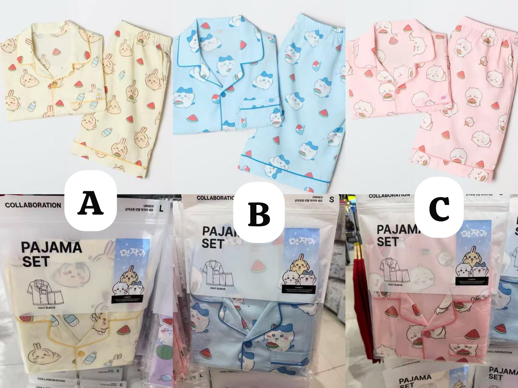 2套起各诚$ 10。🆕韓單Chiikawa短袖家居服