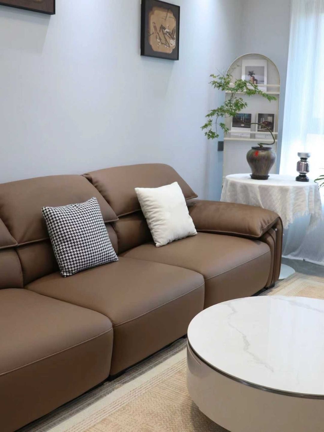 大象耳梳化 意式極簡 Baxter 皮梳化 客廳網紅直排梳化 酒店專用 sofa