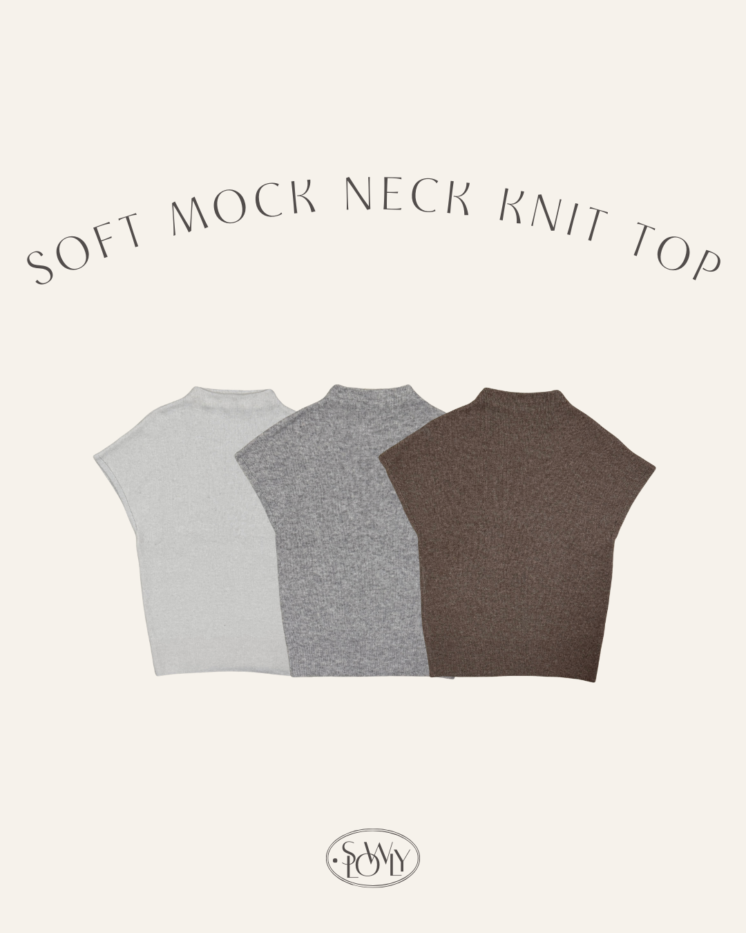 溫柔半高領針織短袖上衣(五色入)