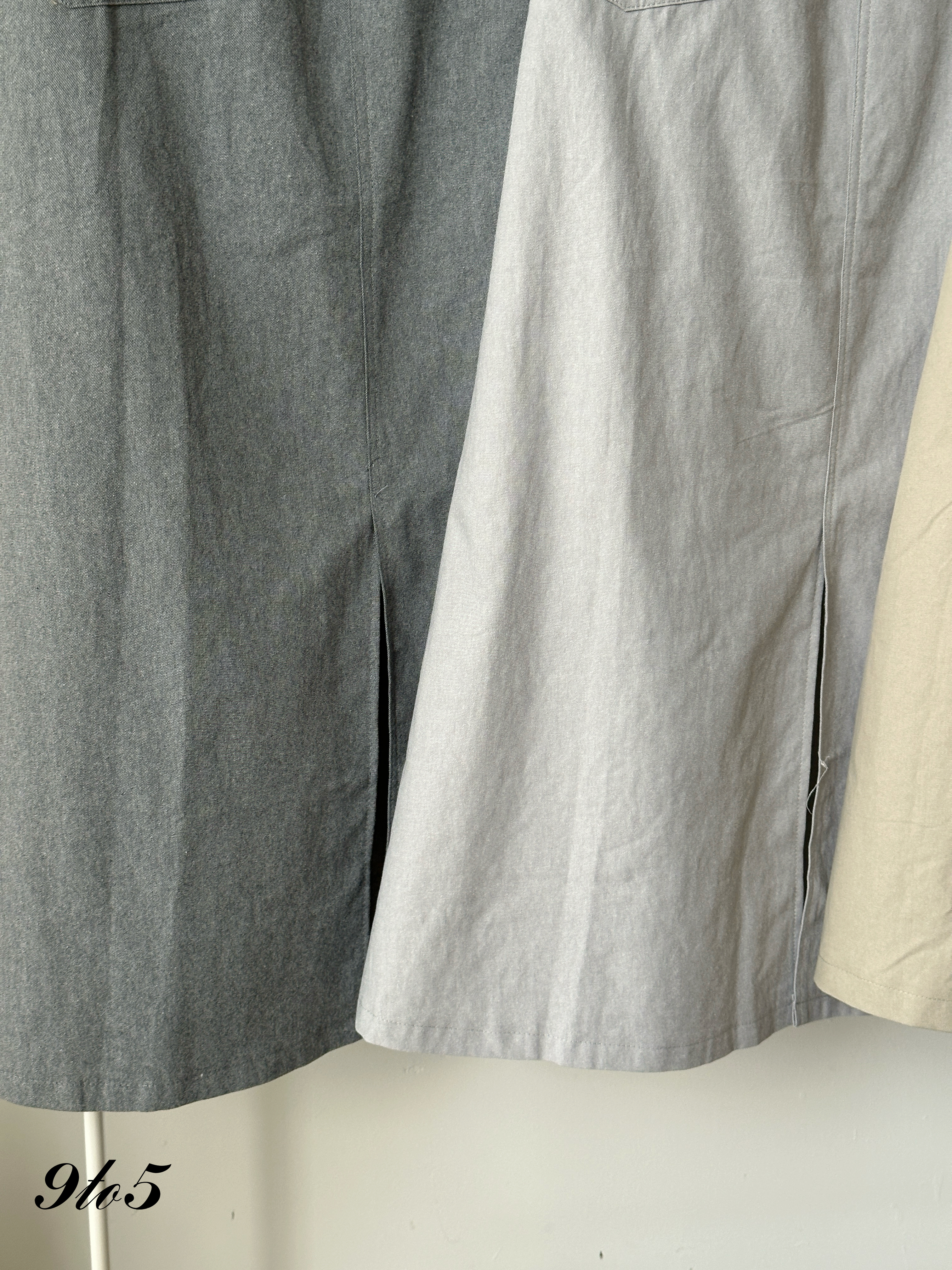 S1860 A Line Splited Skirt - 3 Colors