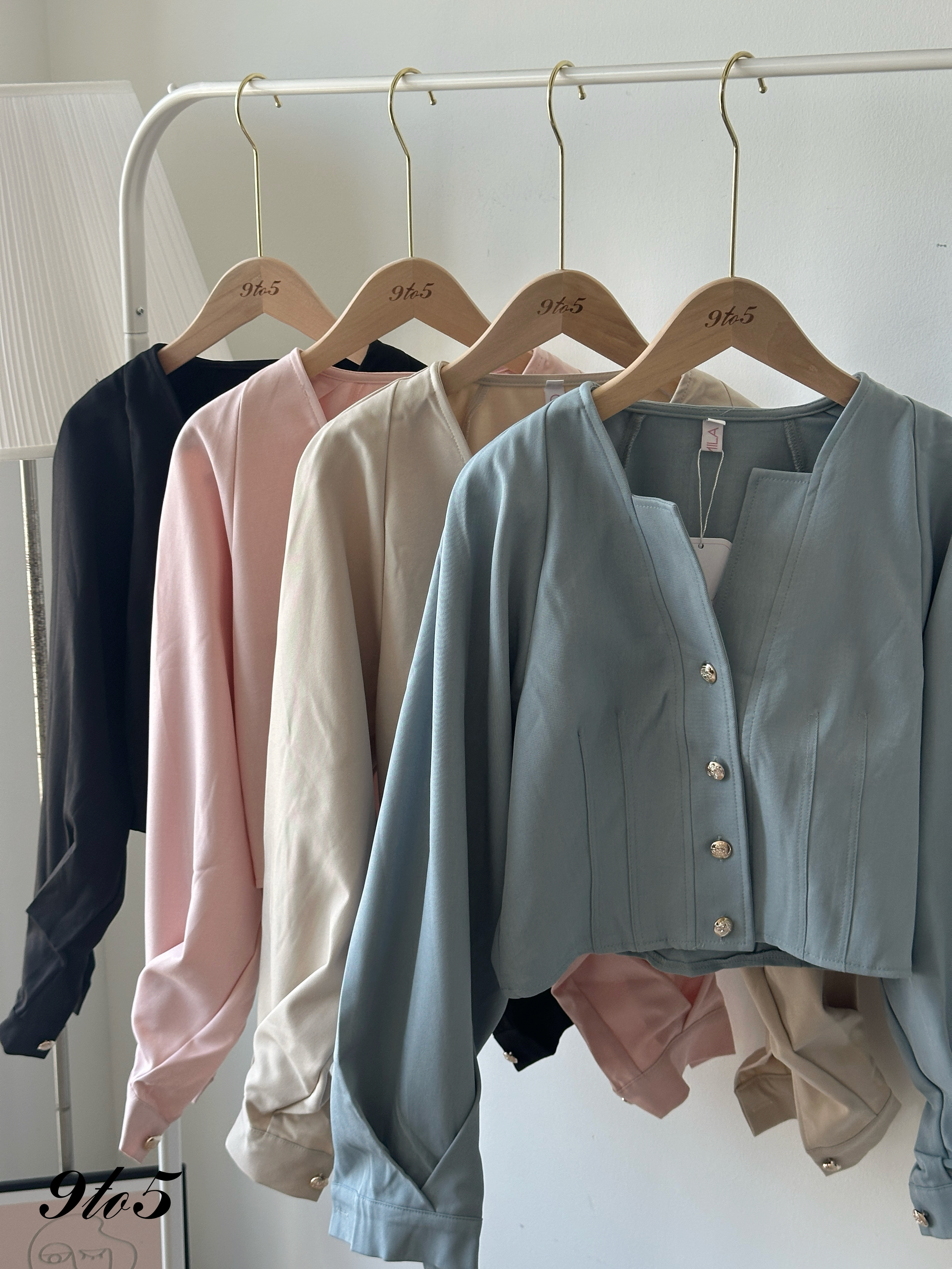 T4239 Long Sleeve Square Neck Top - 4 Colors 