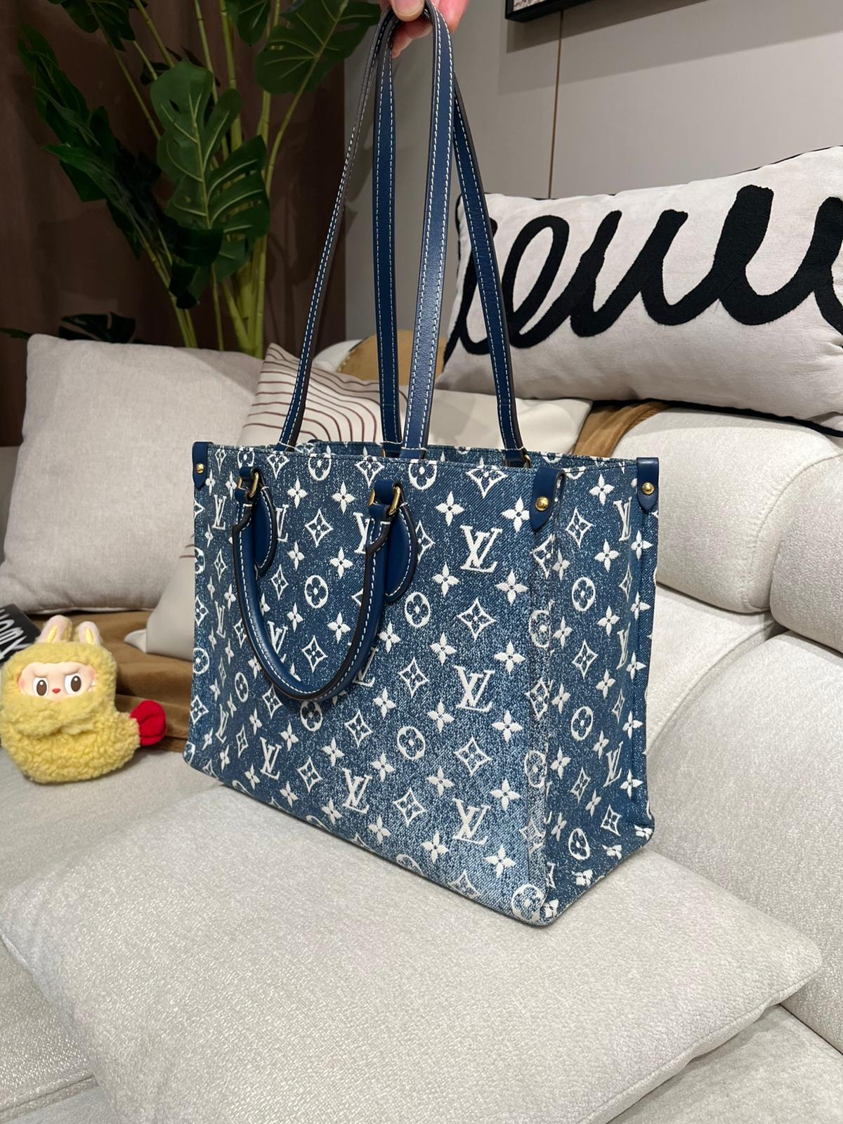 Lv on the go mm M59608 限量denim Nfc 100%Authentic,98%new✅dust bag