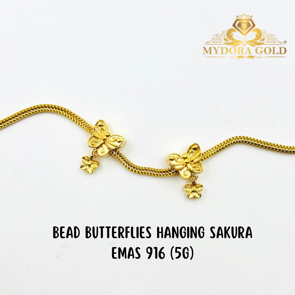 MYDORA Bead Butterflies Hanging Sakura (5G) l EMAS 916/22K