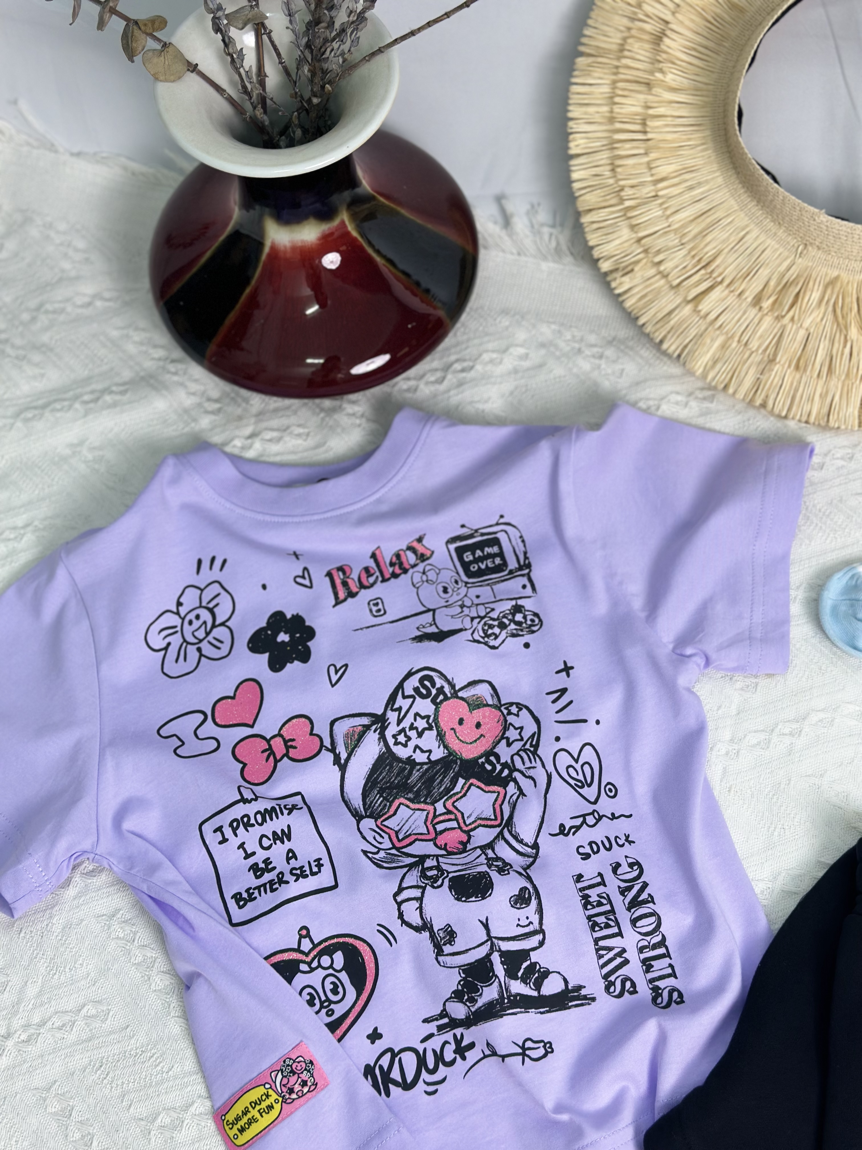 SGD Purple HipHop Girl Top