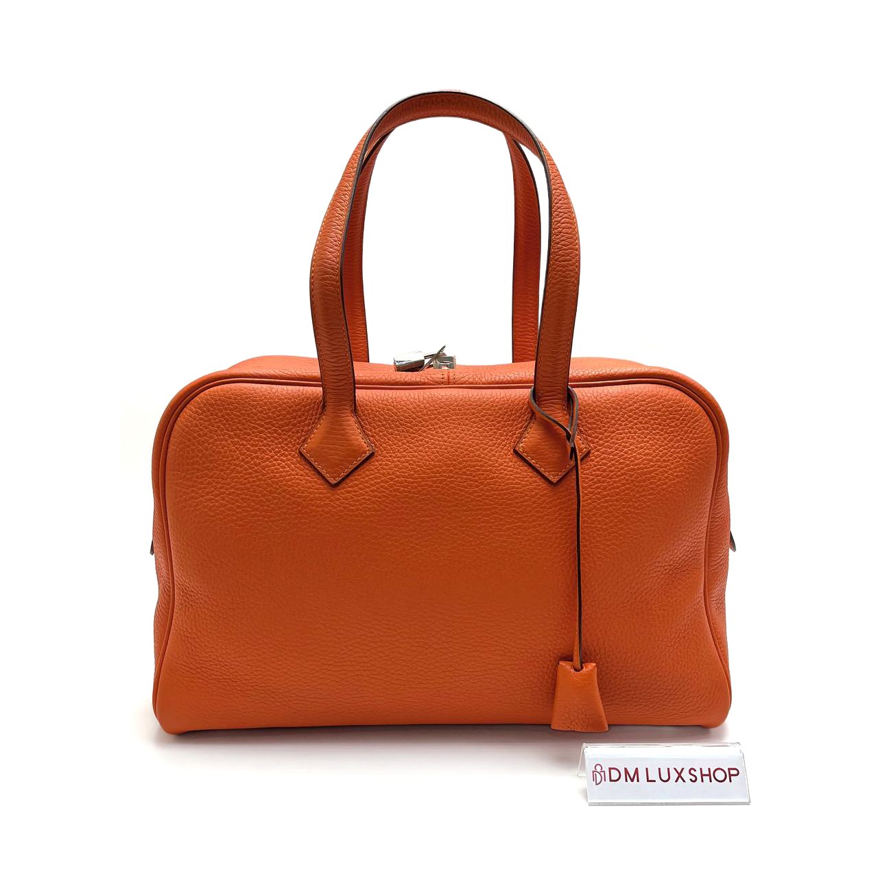 Hermes Victoria II 35 Bag Orange PHW (Stamp Square R)
