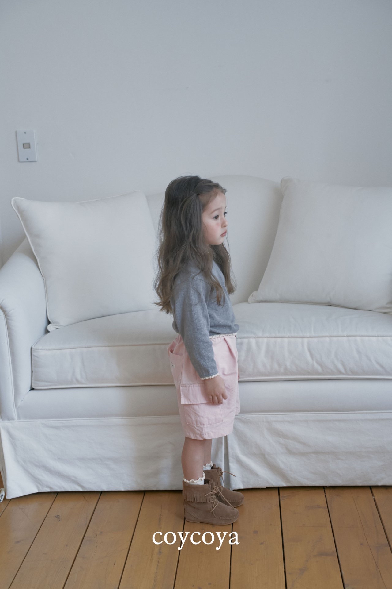 🌸預訂 韓國直送🌸🇰🇷COYCOYA兩色標籤復古寬鬆中長工裝褲