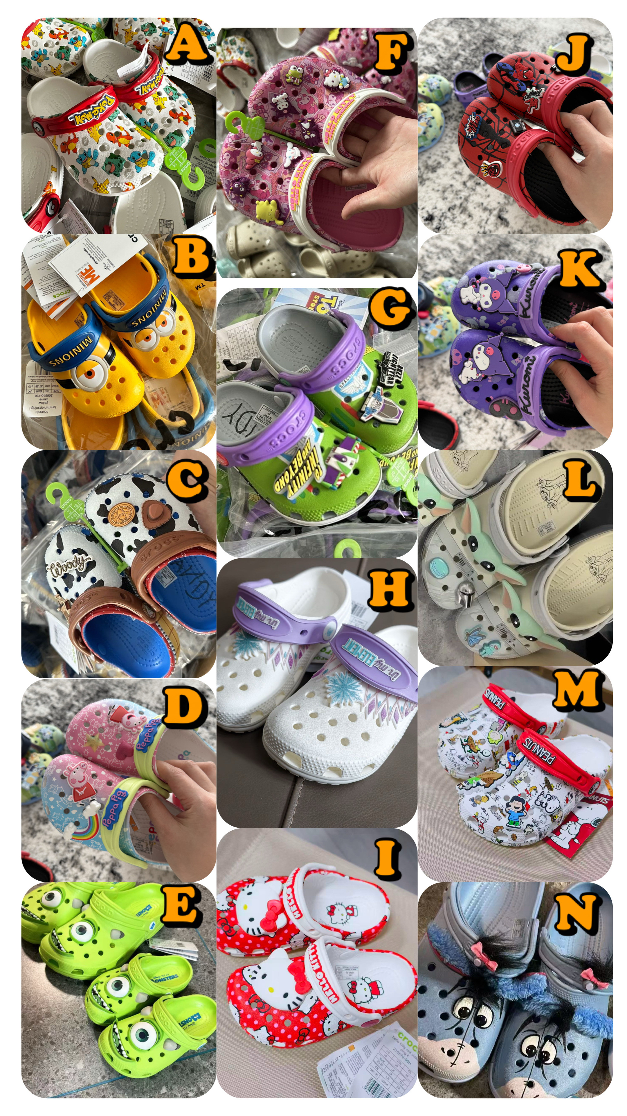 預訂款～廠單 crocs洞洞拖鞋-（最後有尺碼表只供已預訂之客人付款）