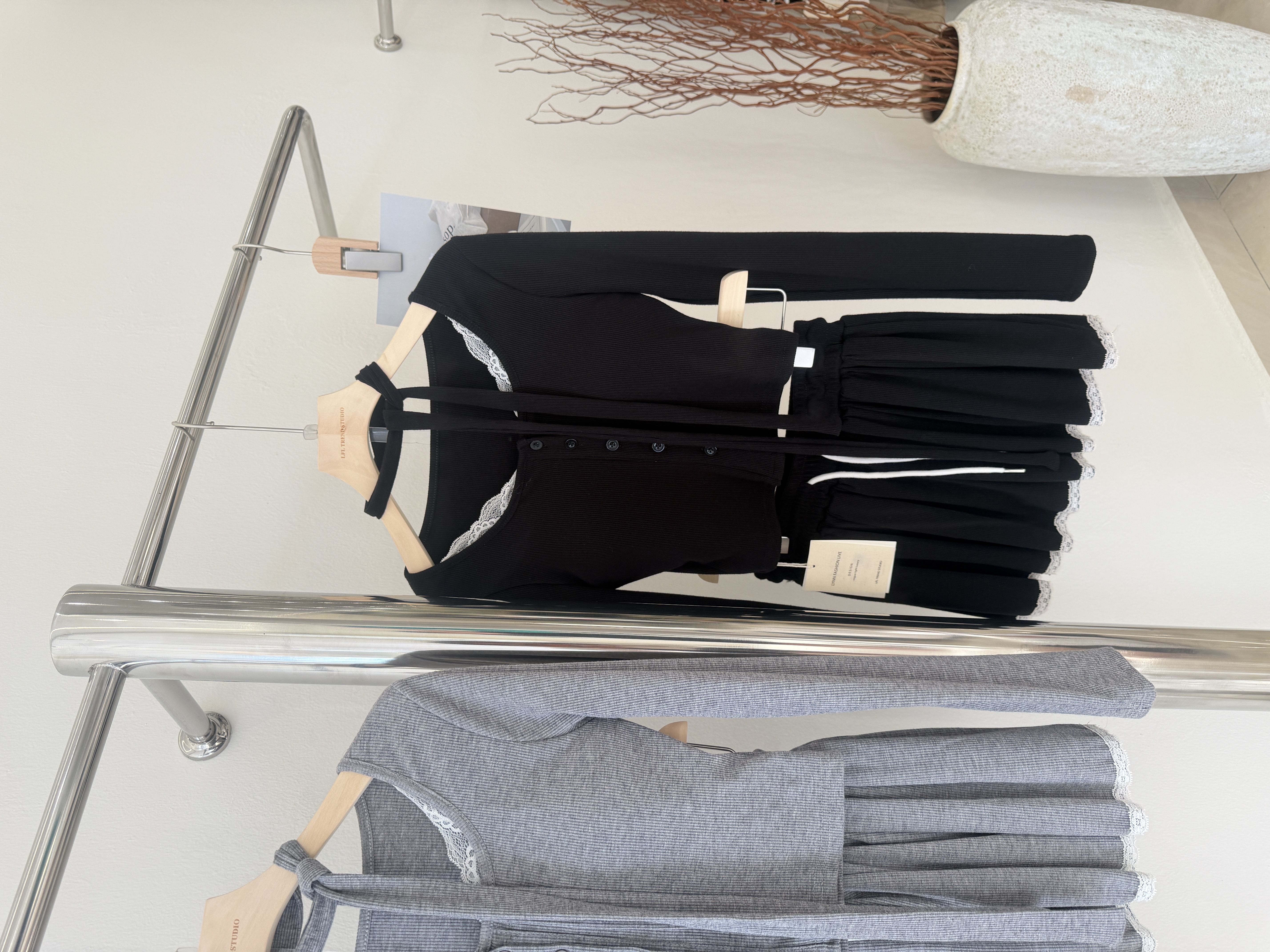 6360 爆款蕾丝拼接两件套