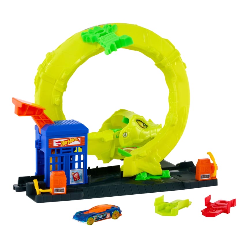 全新 現貨即出 Hot Wheels City Snake Spiral Attack 風火輪巨蛇迴旋攻擊賽道玩具 2025