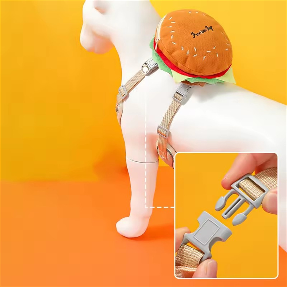 漢堡包狗狗牽引繩 狗鏈 遛狗牽引繩 寵物背包 背囊 M [平行進口] HK2738