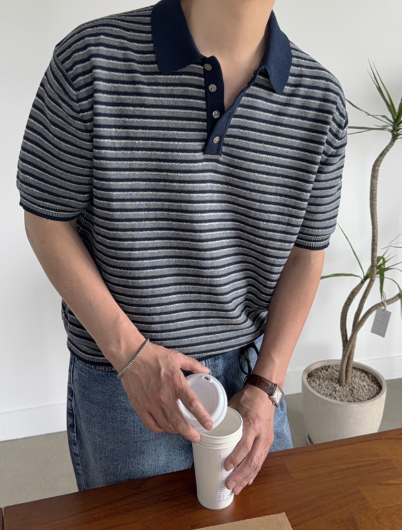 🇰🇷橫間4鈕扣領Polo | Four Button Polo