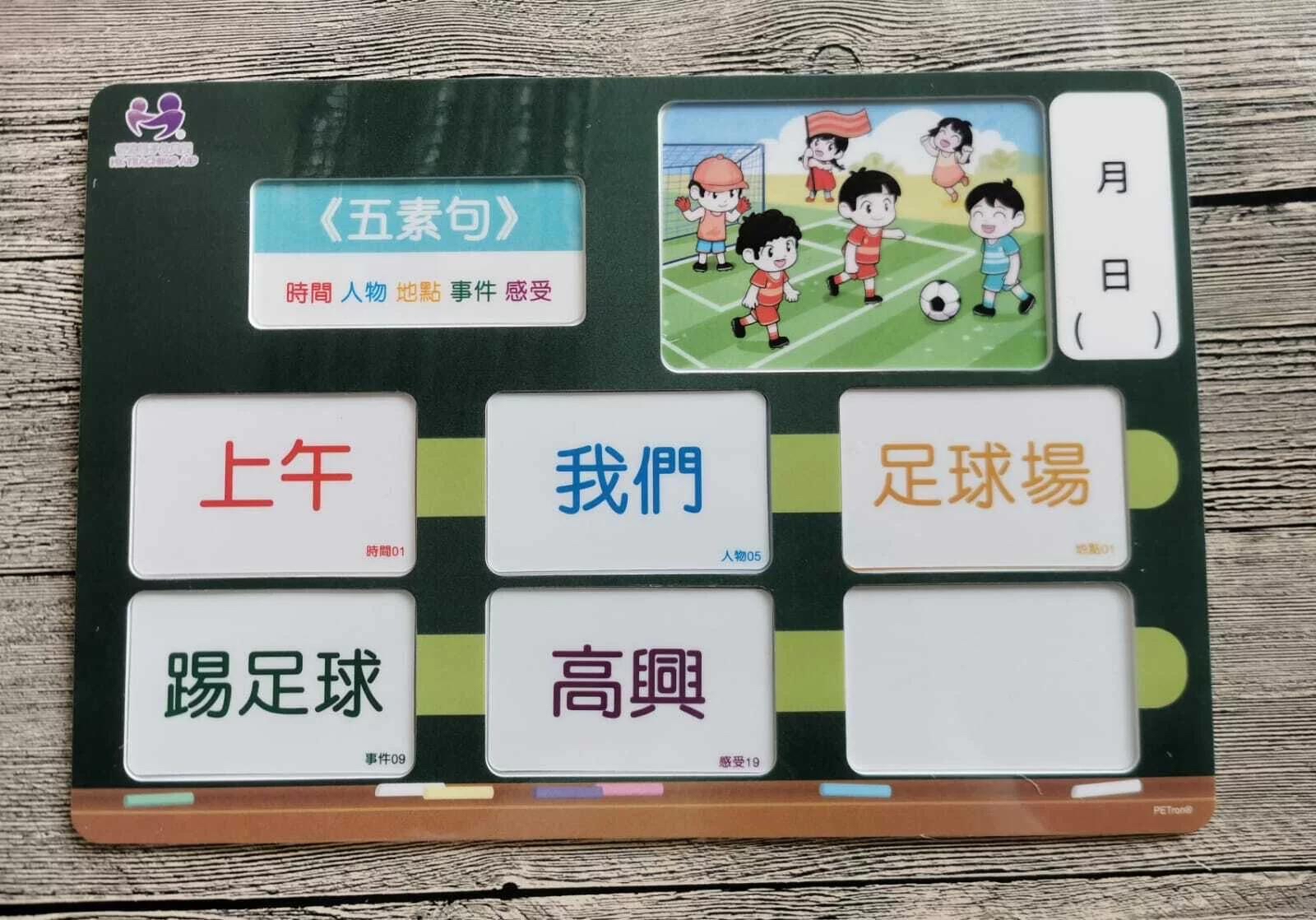 中文升小教具 五素句故事創作練習